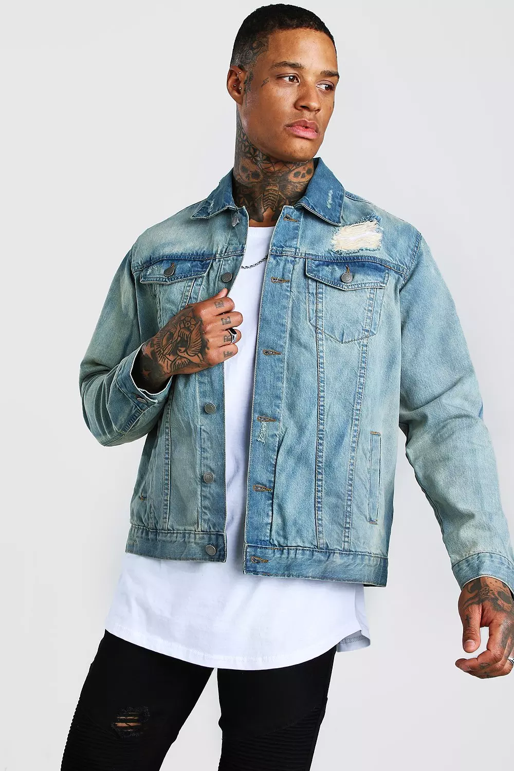 Distressed Denim Jacket